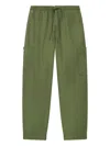 Kenzo Drawstring Cargo Trousers In Green
