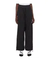 Kenzo 'boke Flower 2.0' Black Pants With Flowers Embellishmed Waist And Logo Patch On The Pocket In Black