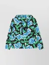 Kenzo Drawstring Hood Floral Print Blazer