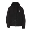 Kenzo Drawstring Hood Long Sleeve Jacket In Black