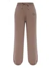 Kenzo Drawstring Logo-patch Trousers In Neutral