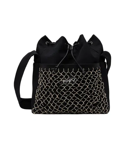 Kenzo Drawstring Shoulder Bag In Black