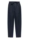 Kenzo Drawstring Tapered Trousers In Blue