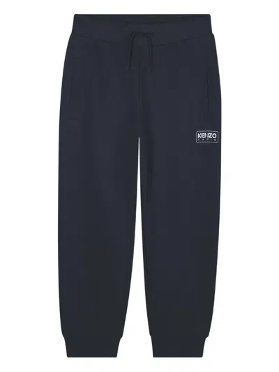 Kenzo Kids' Drawstring Track Pants In Blue