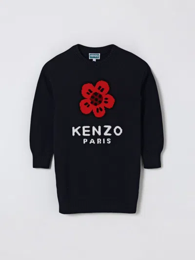 Kenzo Dress  Kids Kids Color Blue In Black