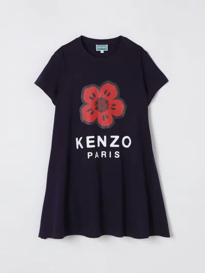 Kenzo Dress  Kids Kids Color Blue In Black