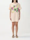 Kenzo Peonies Mini Dress In Pink