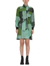 Kenzo Women Dress With Paisley Pattern In Green