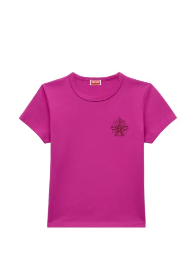 Kenzo Eiffel Tower T-shirt In Pink