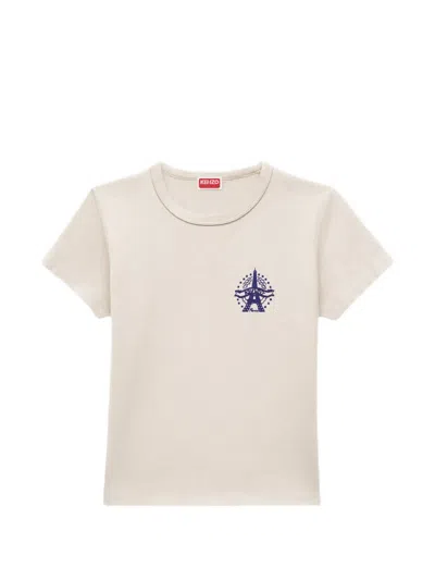 Kenzo Eiffel Tower-print T-shirt In Neutral