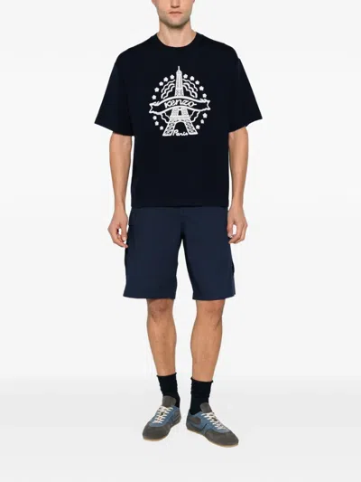Kenzo Eiffel-tower T-shirt In Blue