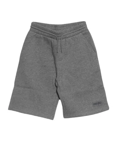 Kenzo Elastic Drawstring Shorts In Gray