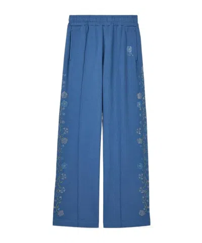 Kenzo Elastic Waist Casual Pants In Blue