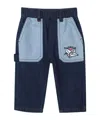 Kenzo Denim Jeans For Baby Boy With Logo In Blue