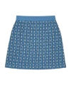 Kenzo Weave Woven-patterned Mini Skirt In Blue