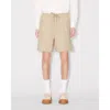 Kenzo Elasticated Drawstring Cotton Shorts In Gold