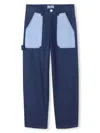 Kenzo Elasticated Straight-leg Jeans In Blue