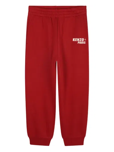 Kenzo Kids' Elasticated Tracksuit Bottom In Red
