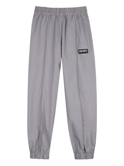 Kenzo Kids' Elasticated-waistband Track Pants In Gray