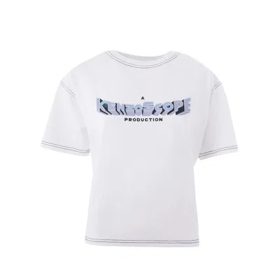 Kenzo Elegant White Cotton Top For Sophisticated Women