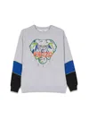 Kenzo Elephant Crewneck Sweatshirt In Grey