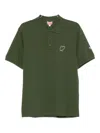 Kenzo Elephant-embroidered Polo Shirt In Green