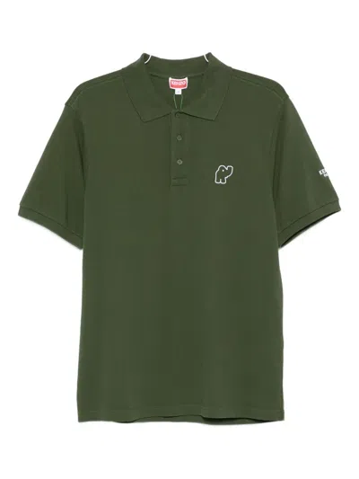 KENZO ELEPHANT-EMBROIDERED POLO SHIRT
