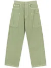 Kenzo Elephant Flag "green" Cargo Pants In Green