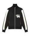 Kenzo Acetate Elephant Track Sweatshirt With Side Contrasting Band In Black