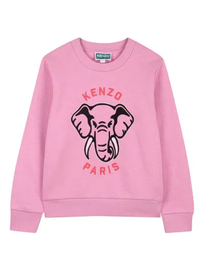 Kenzo Kids' Elephant Graphic Sweatshirt In Pink
