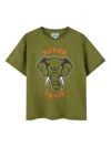 Kenzo Elephant-graphic T-shirt In Green