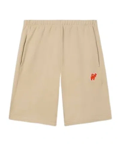 Kenzo Embroidered Pocket Track Shorts In Neutral