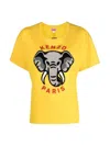 Kenzo Elephant Print T-shirt In Multi