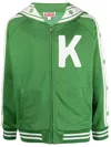 Kenzo Elephant-print Varsity Jacket In Grün