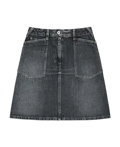 Kenzo Emblem Skirt In Black