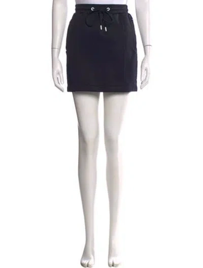 Pre-owned Kenzo Embroidered Accent Mini Skirt In Black