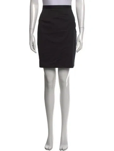 Pre-owned Kenzo Embroidered Accent Mini Skirt In Black