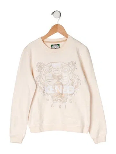 Pre-owned Kenzo Babies' Embroidered Accent Sweatshirt In Neutral