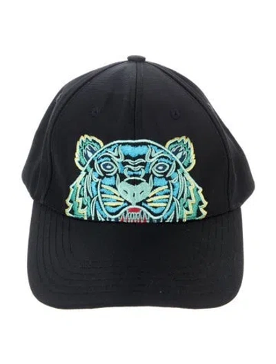 Pre-owned Kenzo Embroidered Baseball Hat In Black