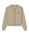 Kenzo Embroidered Cardigan In Nude