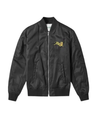 Kenzo Embroidered Casual Jacket In Black