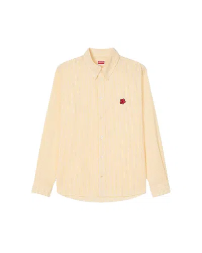 Kenzo Embroidered Casual Shirt With Button-down Collar In Multi