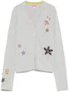 Kenzo Bestickter Cardigan In Grau