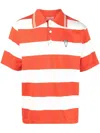 Kenzo Embroidered Cotton Oversize Polo Shirt In Orange