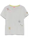 Kenzo Embroidered Cotton T-shirt In グレー