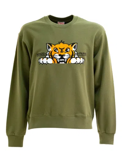 KENZO EMBROIDERED CREWNECK SWEATSHIRT