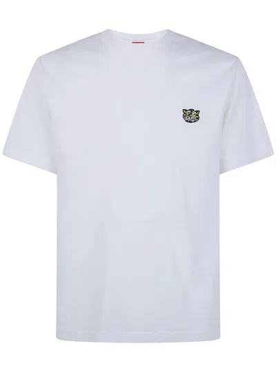 Kenzo Embroidered Crew-neck T-shirt In Blue