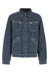 Kenzo Embroidered Denim Jacket In Darkstoneblu