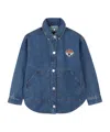 Kenzo Embroidered Denim Shirt In Blue