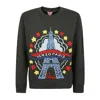 Kenzo Embroidered Eiffel Tower Long Sleeve Sweater